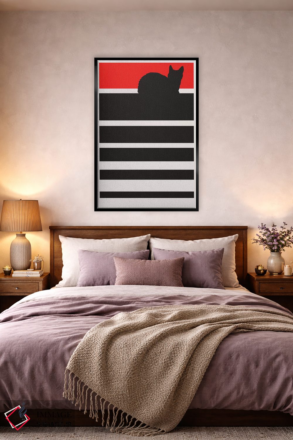 تابلو مینیمال غروب دیجیتال اثر کوبیستیکا - D4B