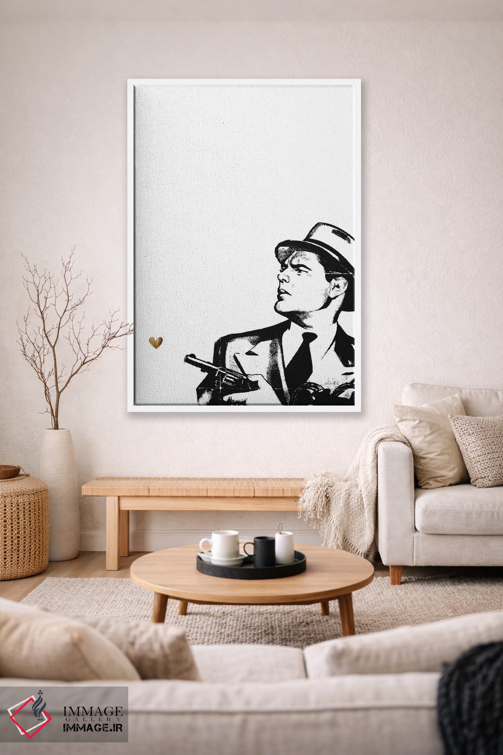 تابلو دکوراتیو جراتش را نداری! - طلایی اثر کوبیستیکا - D1W