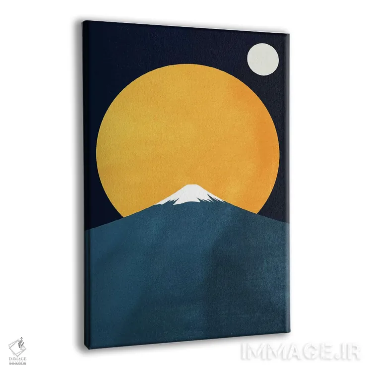 تابلو مینیمال هیمالیا در شب اثر کوبیستیکا - نمای پرسپکتیو محصول