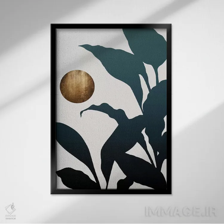 تابلو مینیمال در جنگل اثر کوبیستیکا - نمای قابدار مشکی