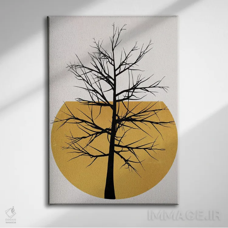 تابلو مینیمال در حیات وحش اثر کوبیستیکا - نمای روبهرو روی دیوار