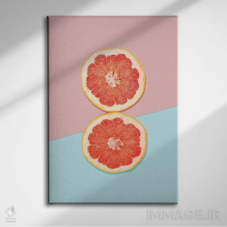 تابلو مینیمال صبحانه دو نفره اثر کوبیستیکا - نمای روبهرو روی دیوار