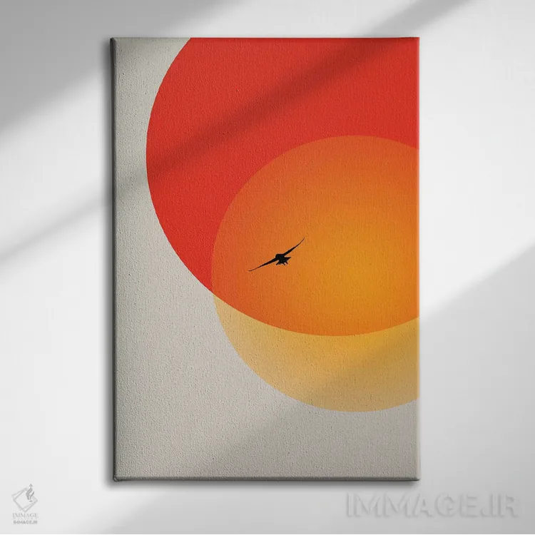 تابلو مینیمال گرمای شب اثر کوبیستیکا - نمای روبهرو روی دیوار