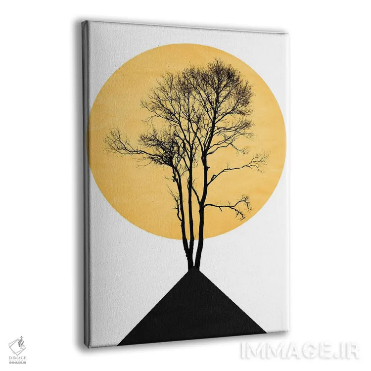 تابلو مینیمال باغ ذن ژاپنی اثر کوبیستیکا - نمای پرسپکتیو محصول