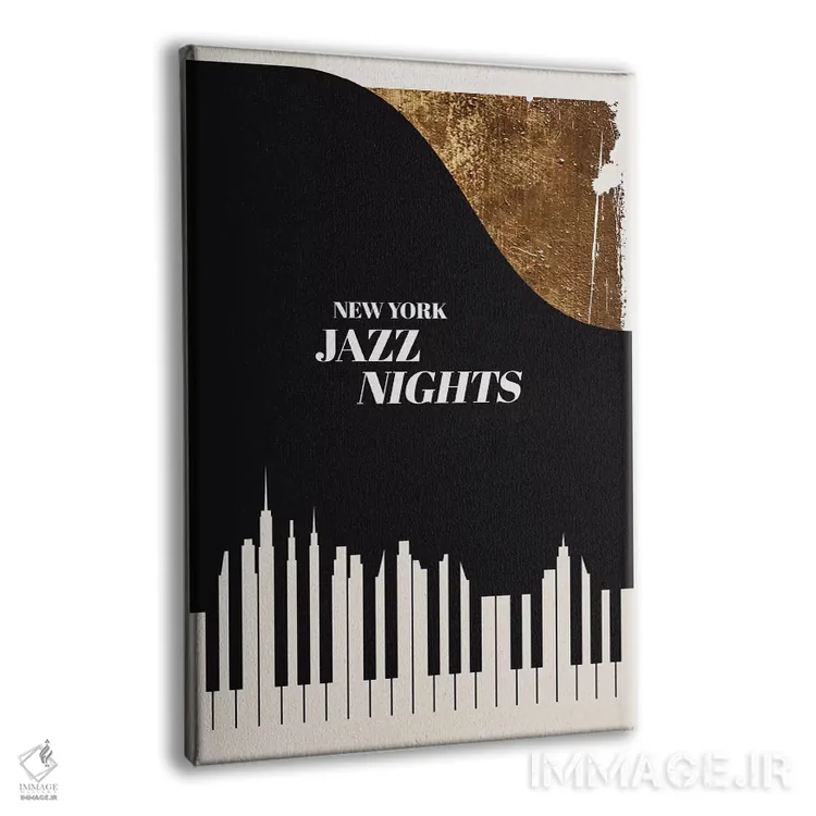 تابلو دکوراتیو شب های جاز اثر کوبیستیکا - نمای پرسپکتیو محصول