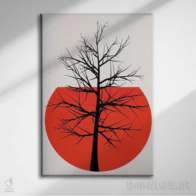 تابلو مینیمال در حیات وحش اثر کوبیستیکا - نمای روبهرو روی دیوار