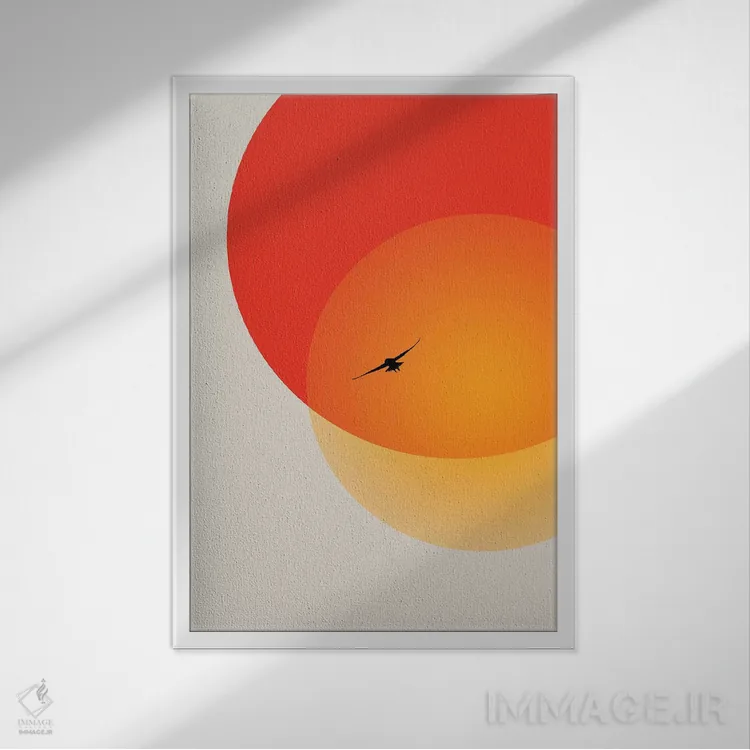 تابلو مینیمال گرمای شب اثر کوبیستیکا - نمای قابدار سفید