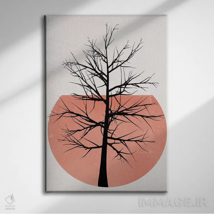 تابلو مینیمال در حیات وحش - رز اثر کوبیستیکا - نمای روبهرو روی دیوار