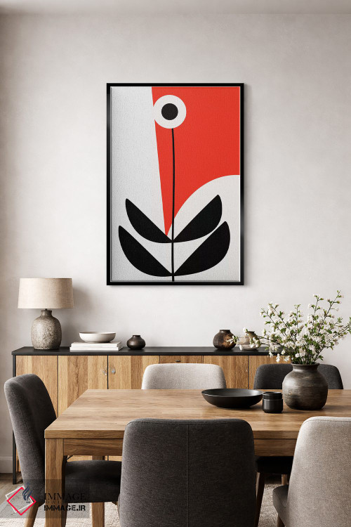 تابلو مینیمال گیاه هندسی شماره ۳ اثر کوبیستیکا - D6B