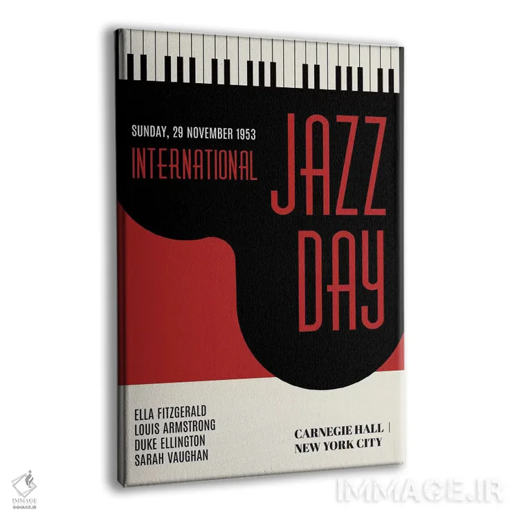 تابلو دکوراتیو روزهای جازی اثر کوبیستیکا - نمای پرسپکتیو محصول