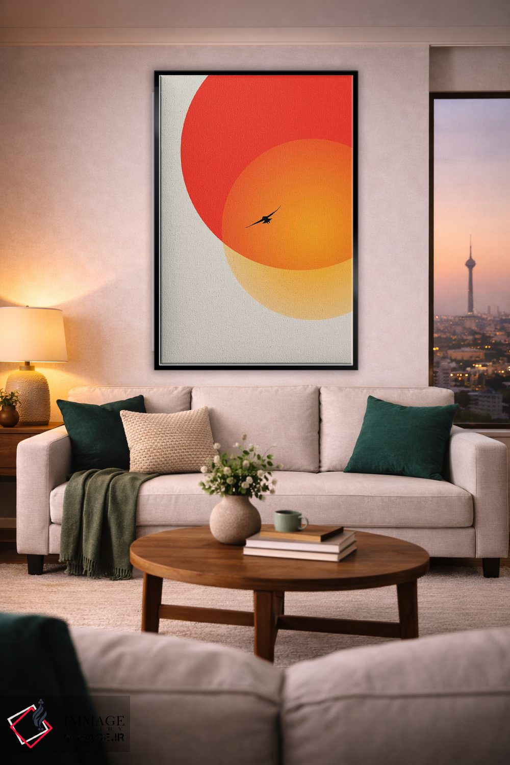 تابلو مینیمال گرمای شب اثر کوبیستیکا - D2B