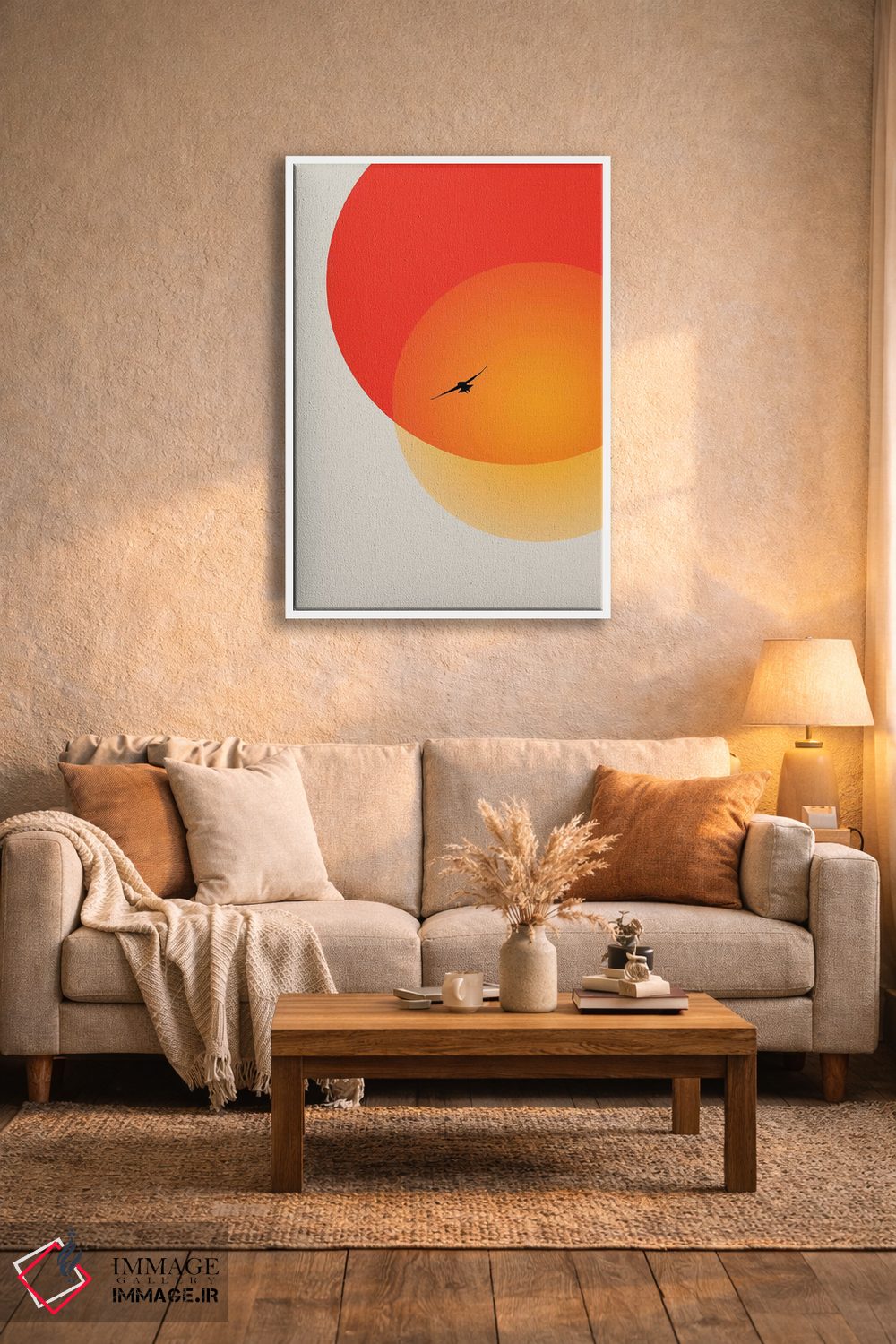 تابلو مینیمال گرمای شب اثر کوبیستیکا - D3W