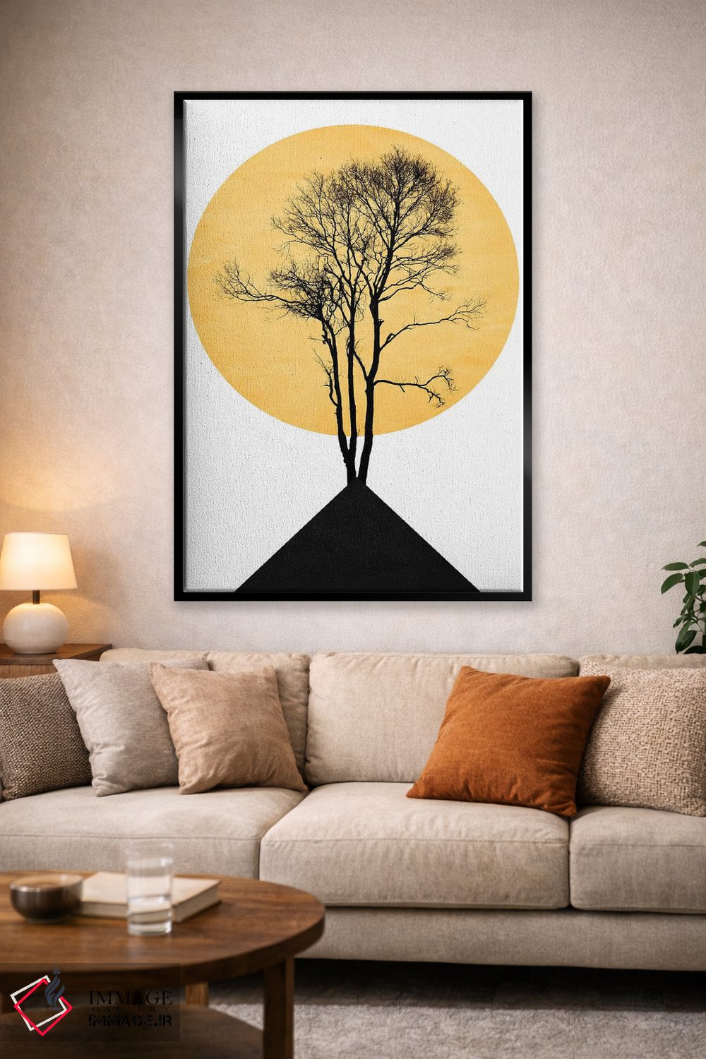 تابلو مینیمال باغ ذن ژاپنی اثر کوبیستیکا - D1B