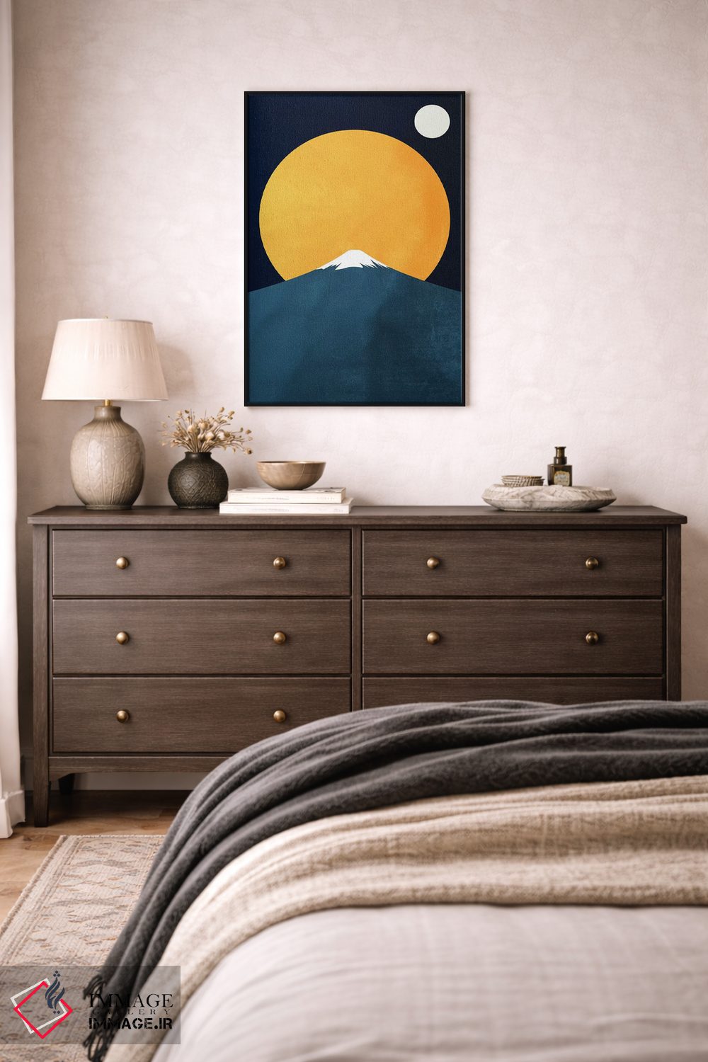 تابلو مینیمال هیمالیا در شب اثر کوبیستیکا - D5B