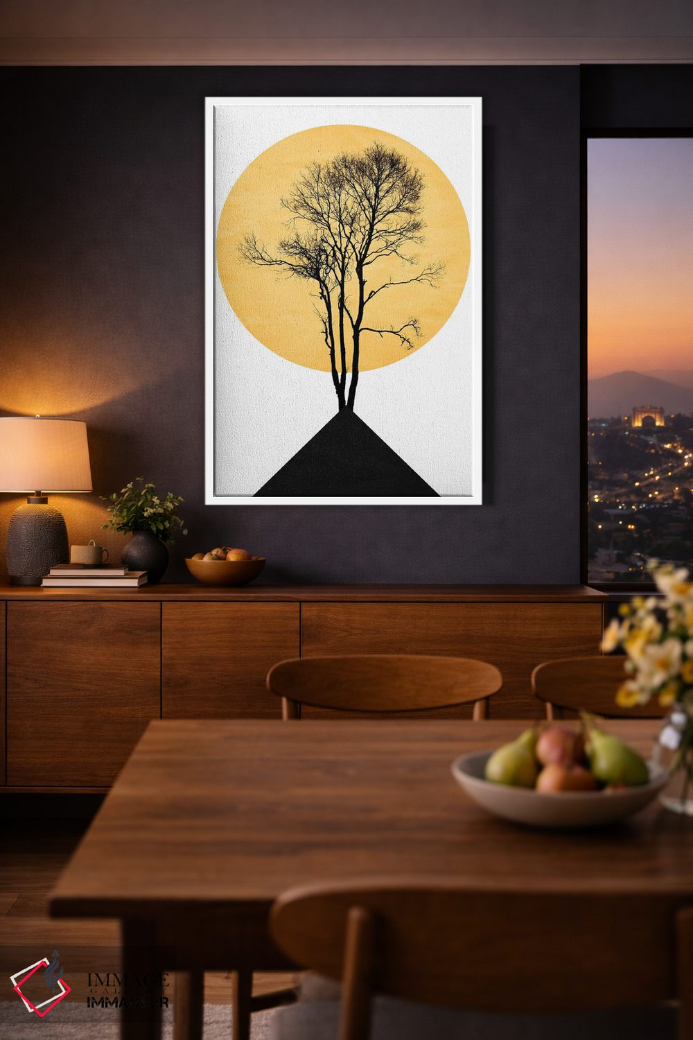 تابلو مینیمال باغ ذن ژاپنی اثر کوبیستیکا - D3W