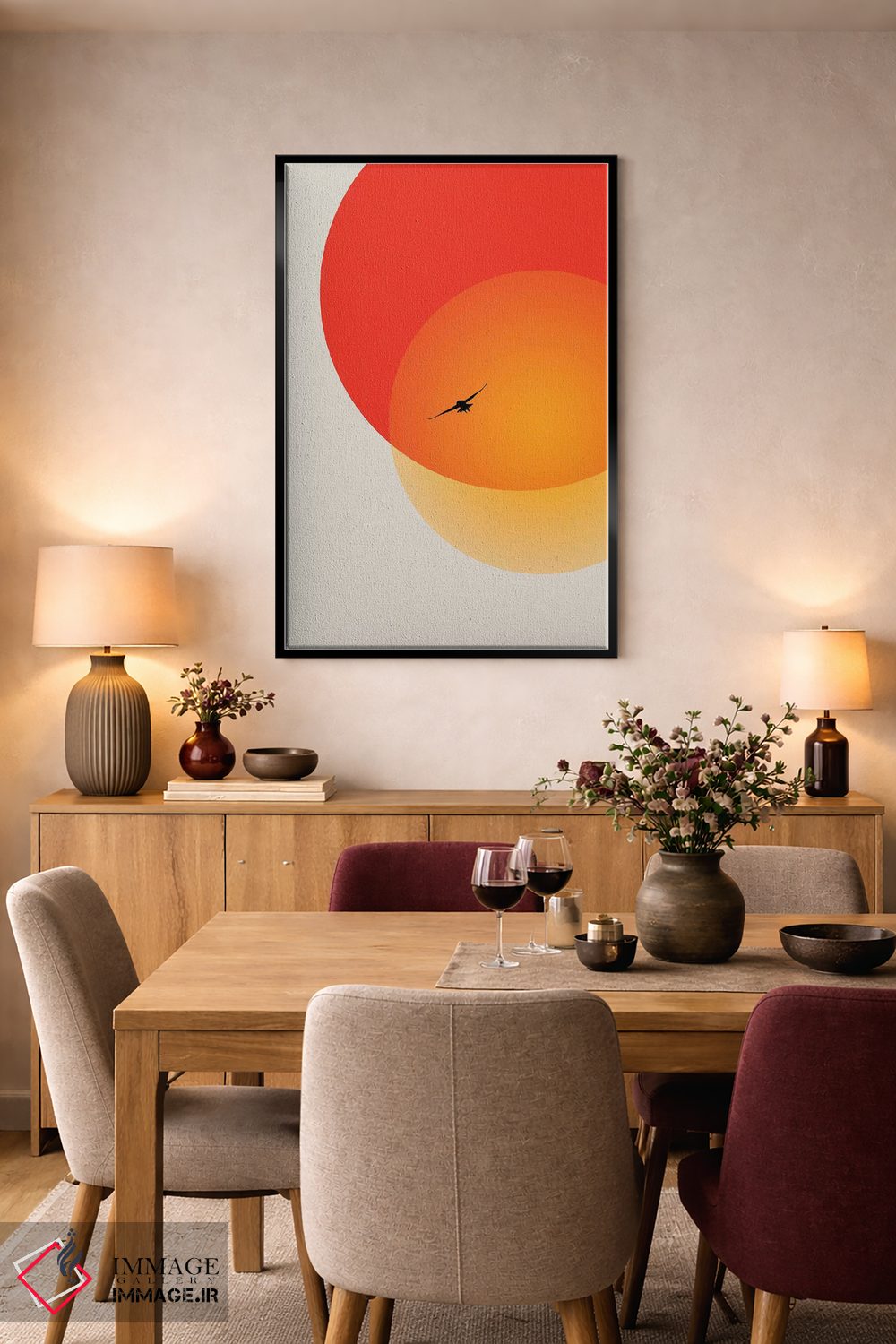 تابلو مینیمال گرمای شب اثر کوبیستیکا - D5B