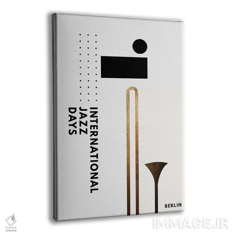 تابلو مینیمال روزهای جازی برلین I اثر کوبیستیکا - نمای پرسپکتیو محصول
