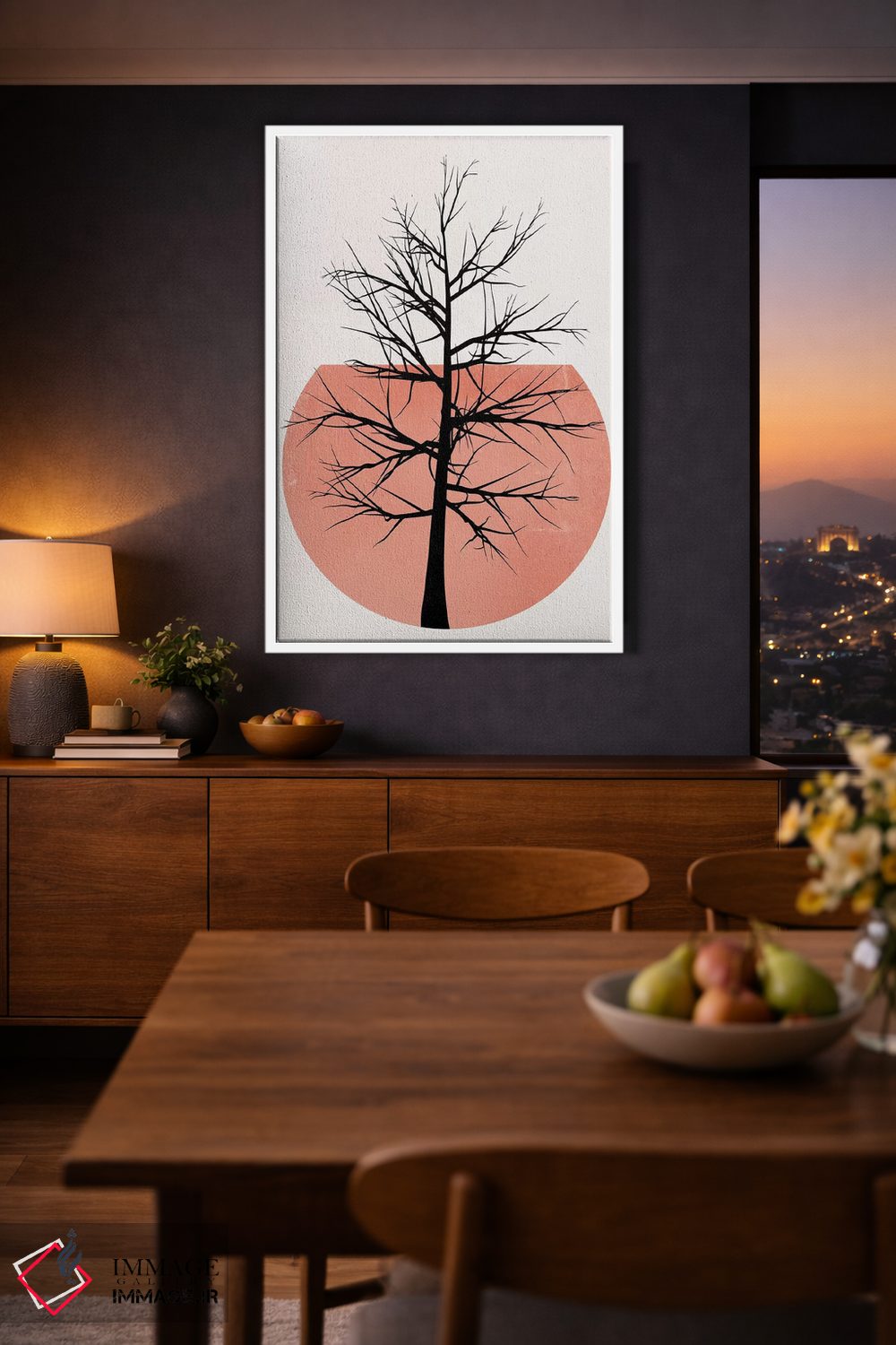 تابلو مینیمال در حیات وحش - رز اثر کوبیستیکا - D1W