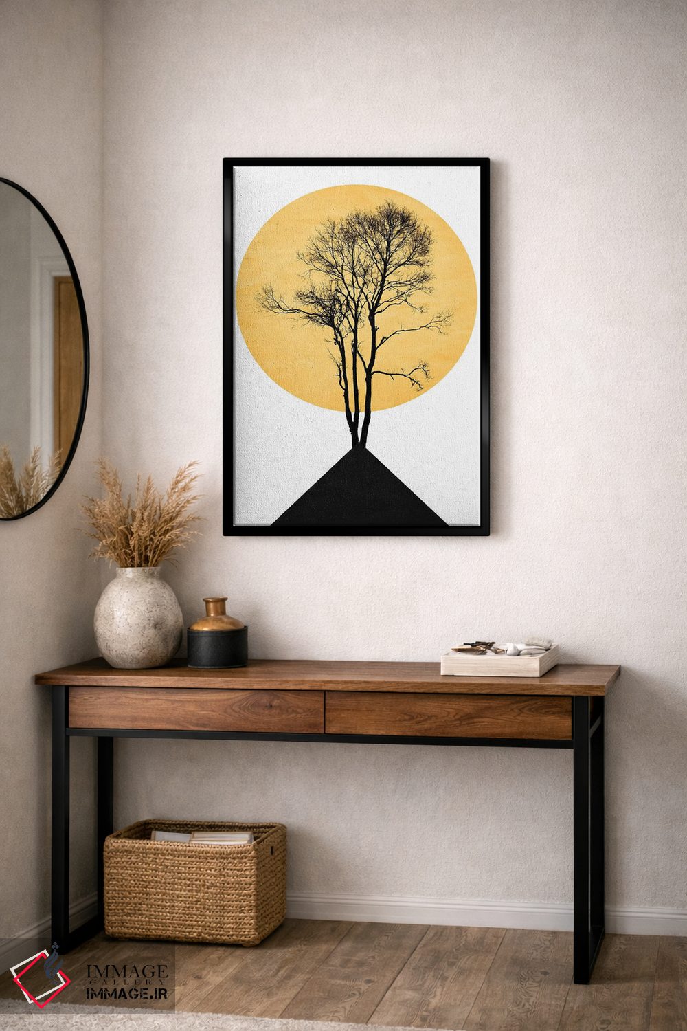 تابلو مینیمال باغ ذن ژاپنی اثر کوبیستیکا - D6B