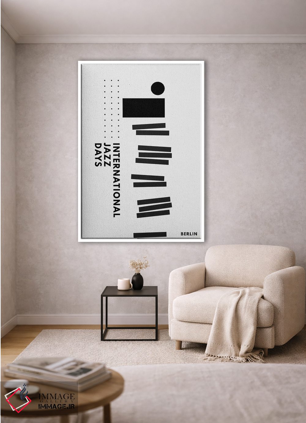 تابلو مینیمال روزهای جازی برلین II اثر کوبیستیکا - D1W
