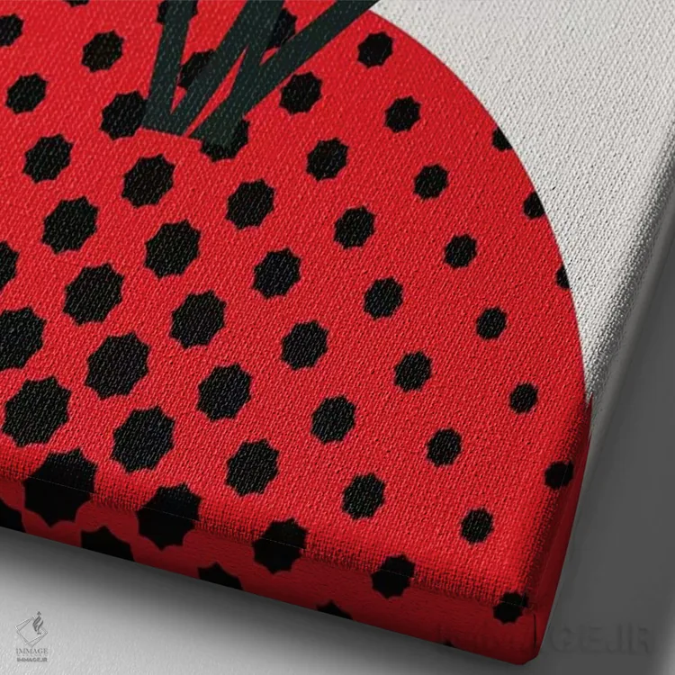 تابلو مینیمال توت فرنگی شاد اثر کوبیستیکا - نمای نزدیک بافت بوم