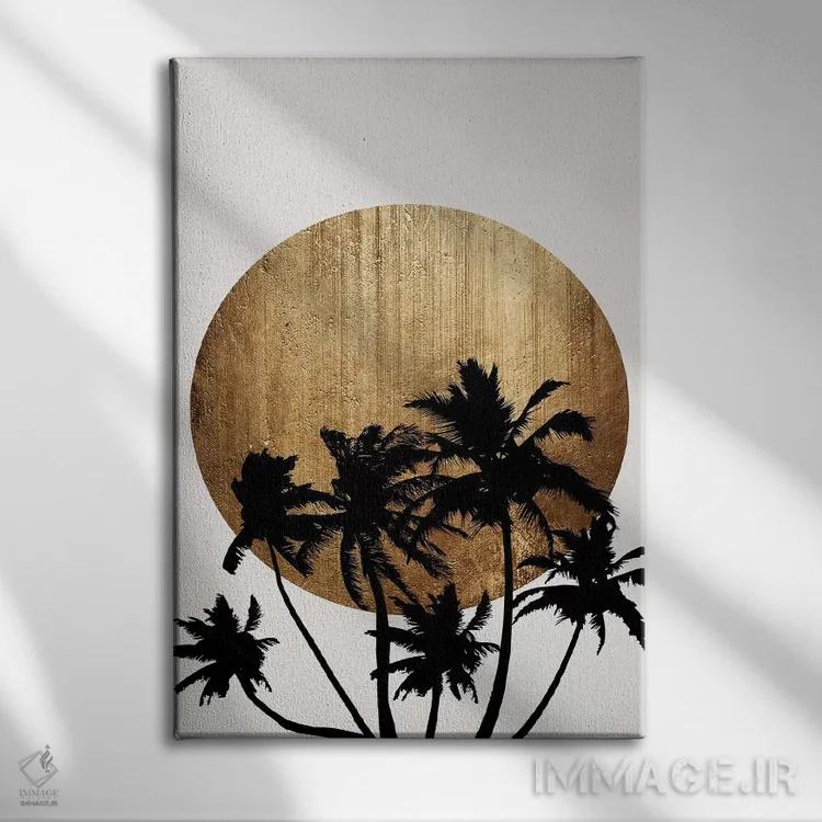 تابلو مینیمال ساحل میامی اثر کوبیستیکا - نمای روبهرو روی دیوار