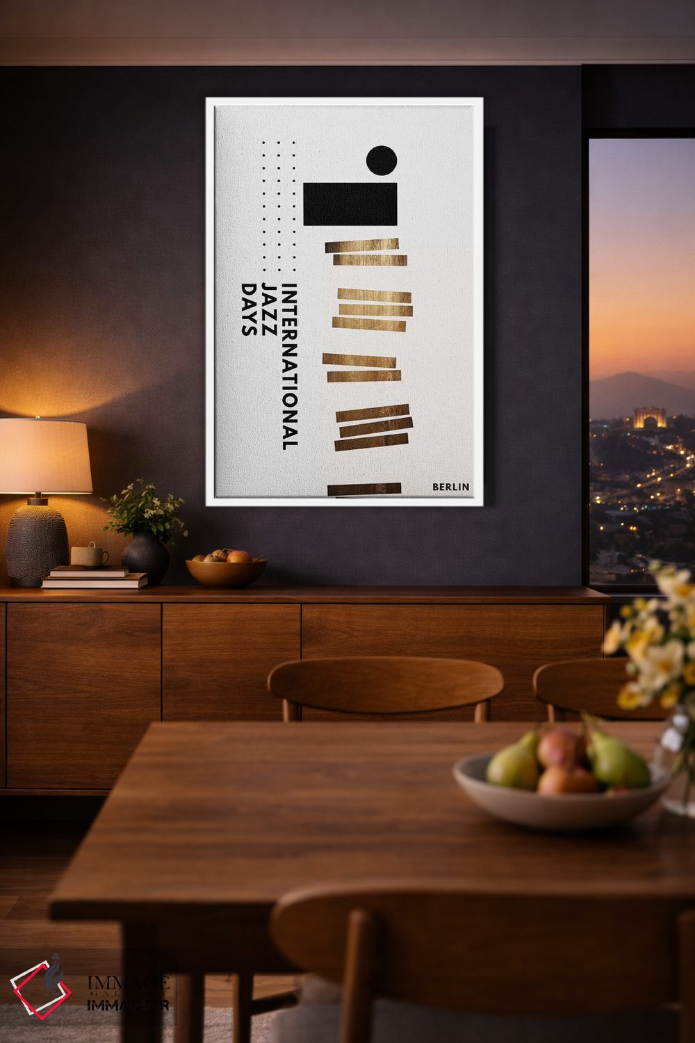 تابلو مینیمال روزهای جازی برلین III اثر کوبیستیکا - D3W