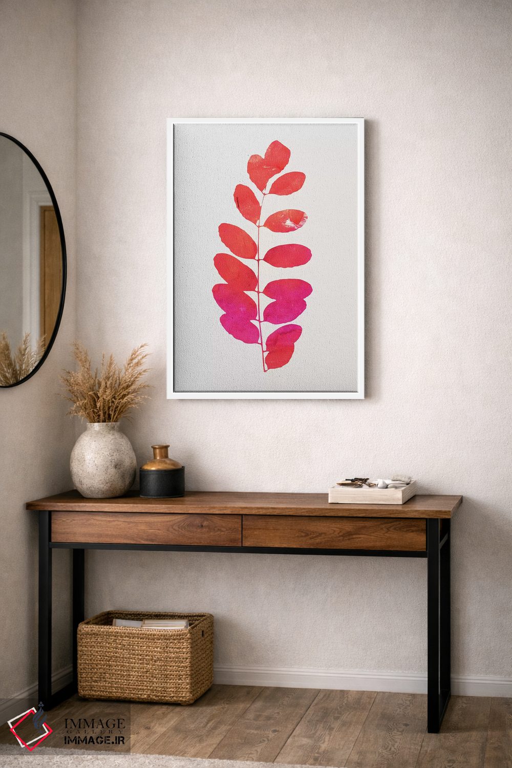 تابلو مینیمال چاپ برگ اثر کوبیستیکا - D2W