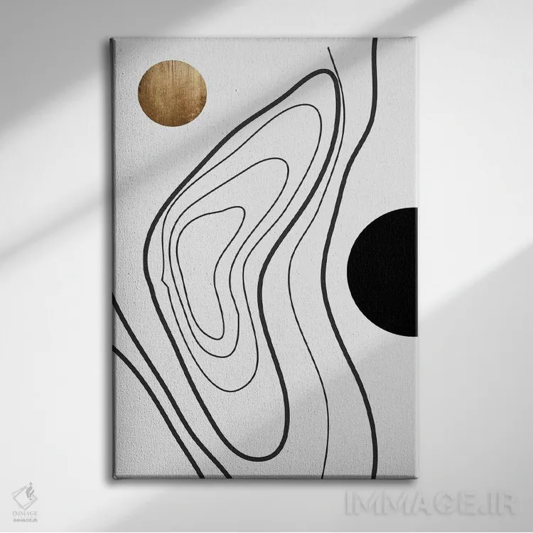 تابلو مینیمال جهان من اثر کوبیستیکا - نمای روبهرو روی دیوار