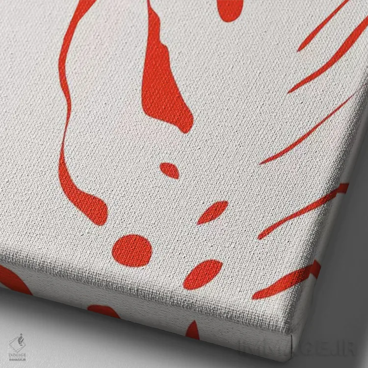 تابلو مینیمال برگ های مونسترا اثر کوبیستیکا - نمای نزدیک بافت بوم