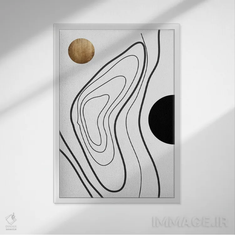 تابلو مینیمال جهان من اثر کوبیستیکا - نمای قابدار سفید