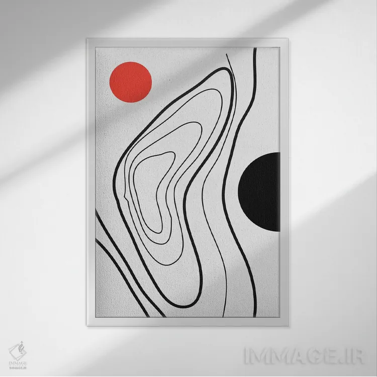 تابلو مینیمال جهان من اثر کوبیستیکا - نمای قابدار سفید