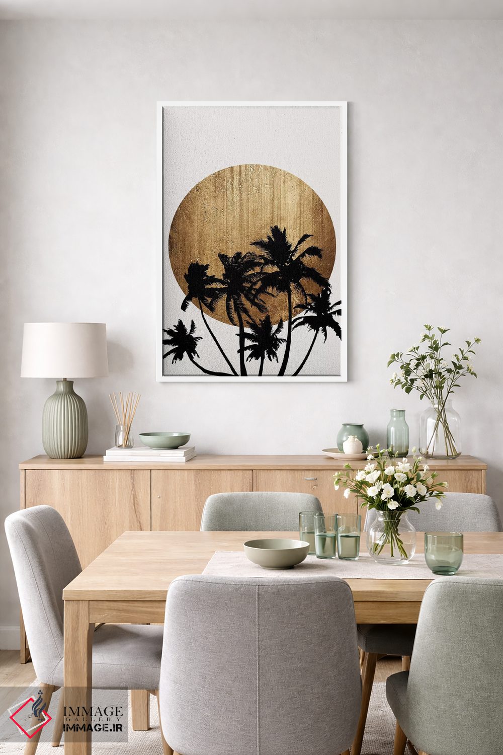 تابلو مینیمال ساحل میامی اثر کوبیستیکا - D6W