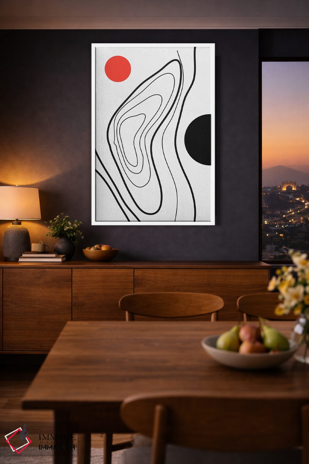 تابلو مینیمال جهان من اثر کوبیستیکا - D3W