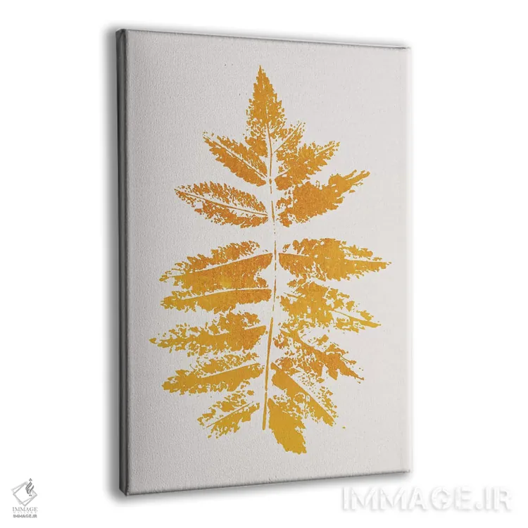 تابلو مینیمال چاپ برگ بلوط اثر کوبیستیکا - نمای پرسپکتیو محصول