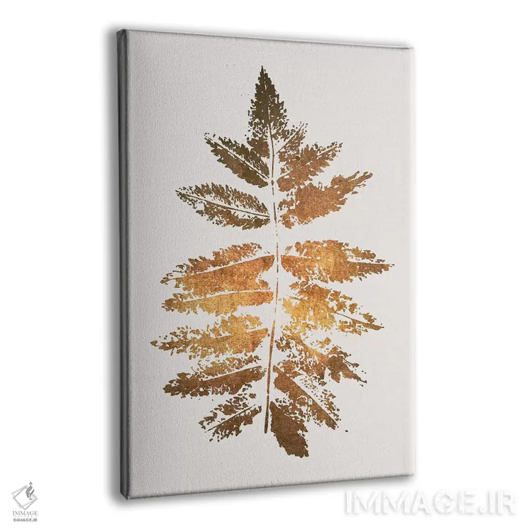 تابلو مینیمال چاپ برگ بلوط اثر کوبیستیکا - نمای پرسپکتیو محصول