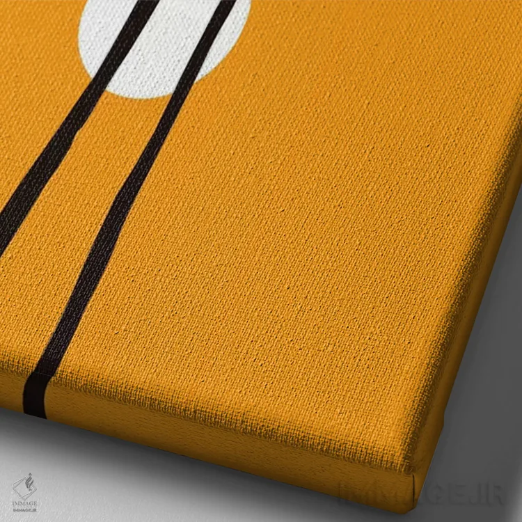 تابلو مینیمال بهشت اثر کوبیستیکا - نمای نزدیک بافت بوم