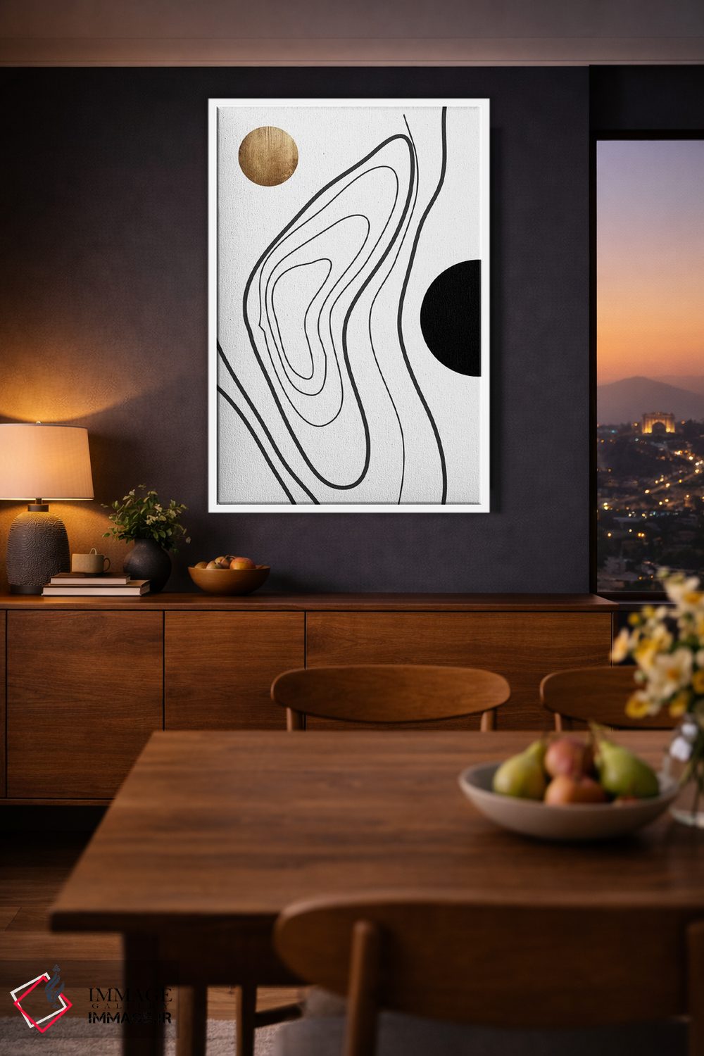 تابلو مینیمال جهان من اثر کوبیستیکا - D3W