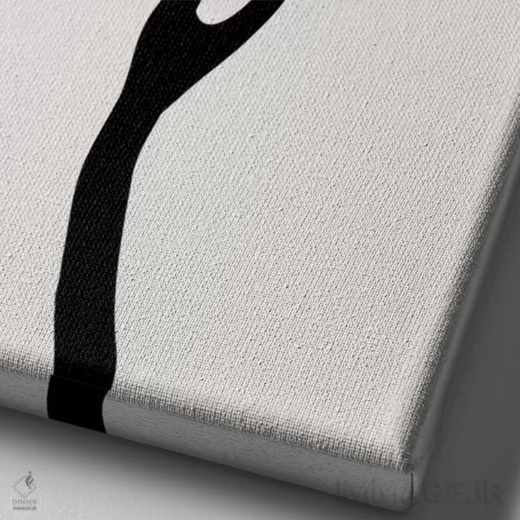 تابلو مینیمال رودخانه اسرارآمیز اثر کوبیستیکا - نمای نزدیک بافت بوم