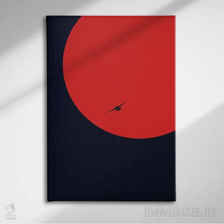 تابلو مینیمال خزنده شب اثر کوبیستیکا - نمای روبهرو روی دیوار