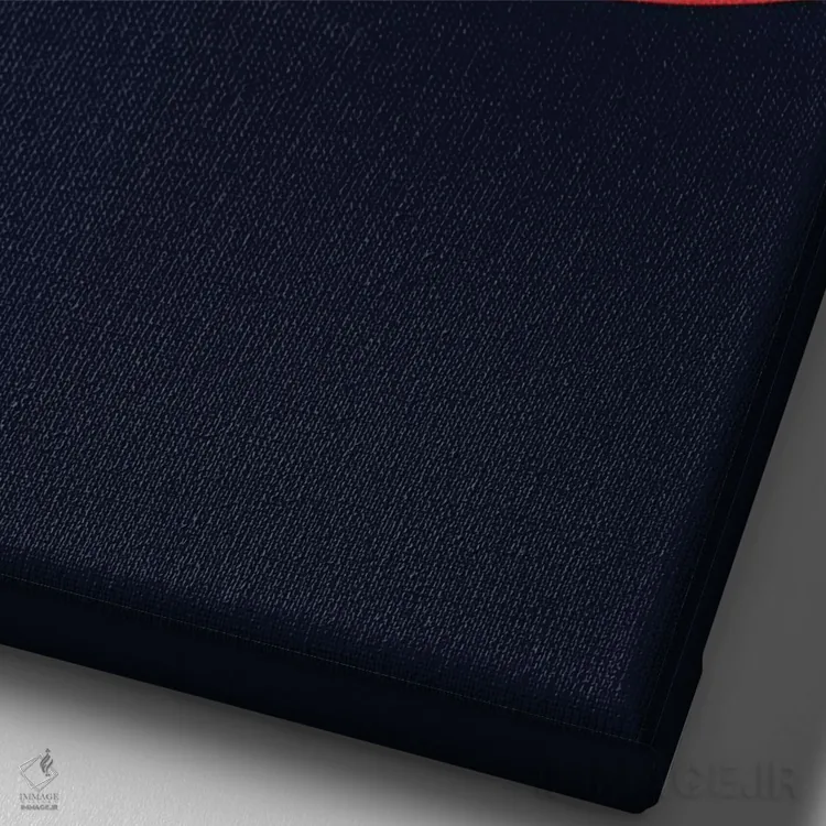 تابلو مینیمال خزنده شب اثر کوبیستیکا - نمای نزدیک بافت بوم