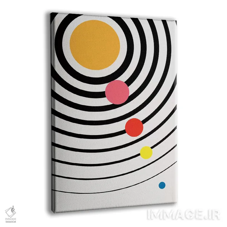 تابلو مینیمال جهان بازیگوش اثر کوبیستیکا - نمای پرسپکتیو محصول