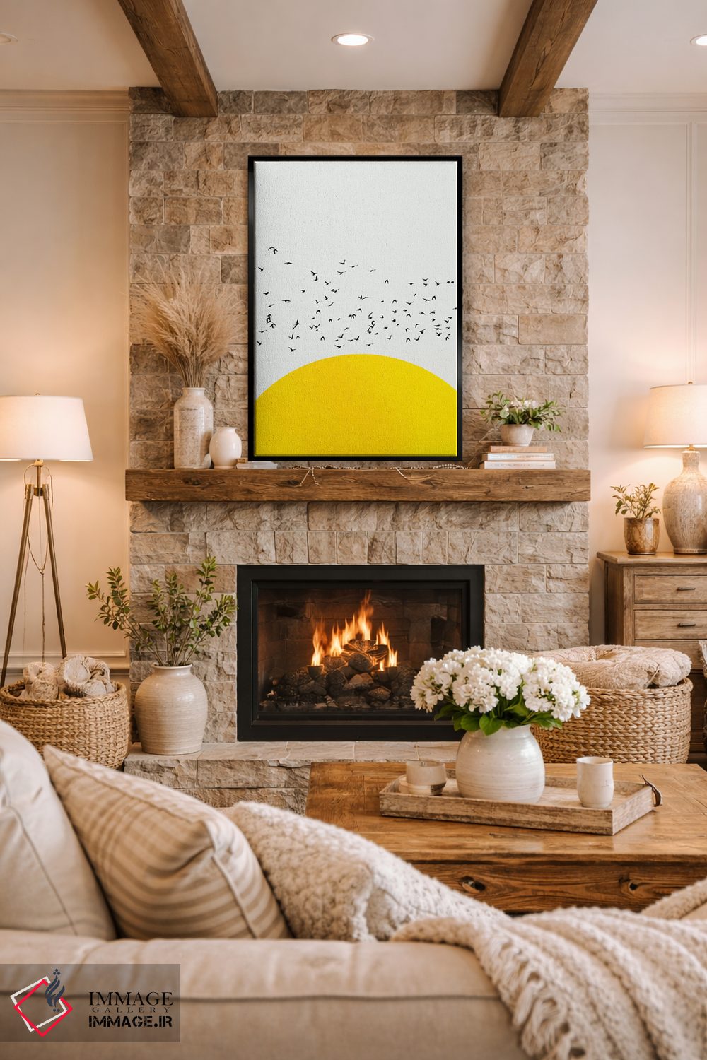 تابلو مینیمال هزار پرنده اثر کوبیستیکا - D1B