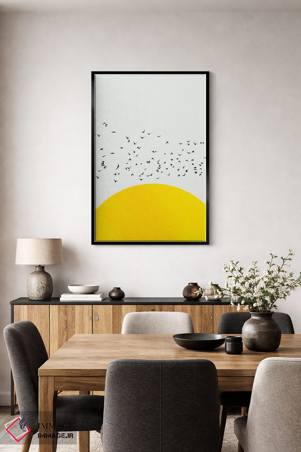 تابلو مینیمال هزار پرنده اثر کوبیستیکا - D5B