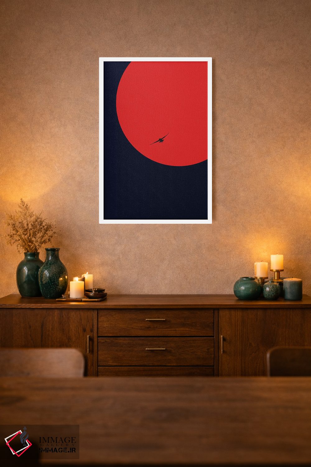 تابلو مینیمال خزنده شب اثر کوبیستیکا - D1W