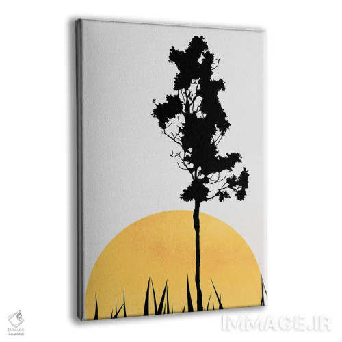 تابلو مینیمال سایه ها در آفتاب اثر کوبیستیکا - نمای پرسپکتیو محصول