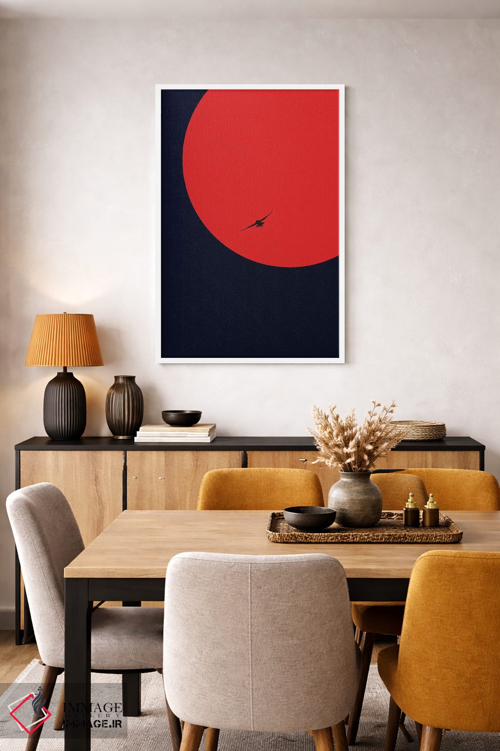 تابلو مینیمال خزنده شب اثر کوبیستیکا - D5W