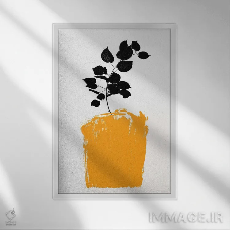 تابلو مینیمال اسکابیزیا اثر کوبیستیکا - نمای قابدار سفید