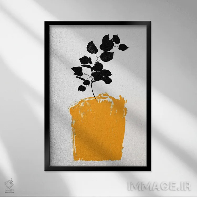 تابلو مینیمال اسکابیزیا اثر کوبیستیکا - نمای قابدار مشکی