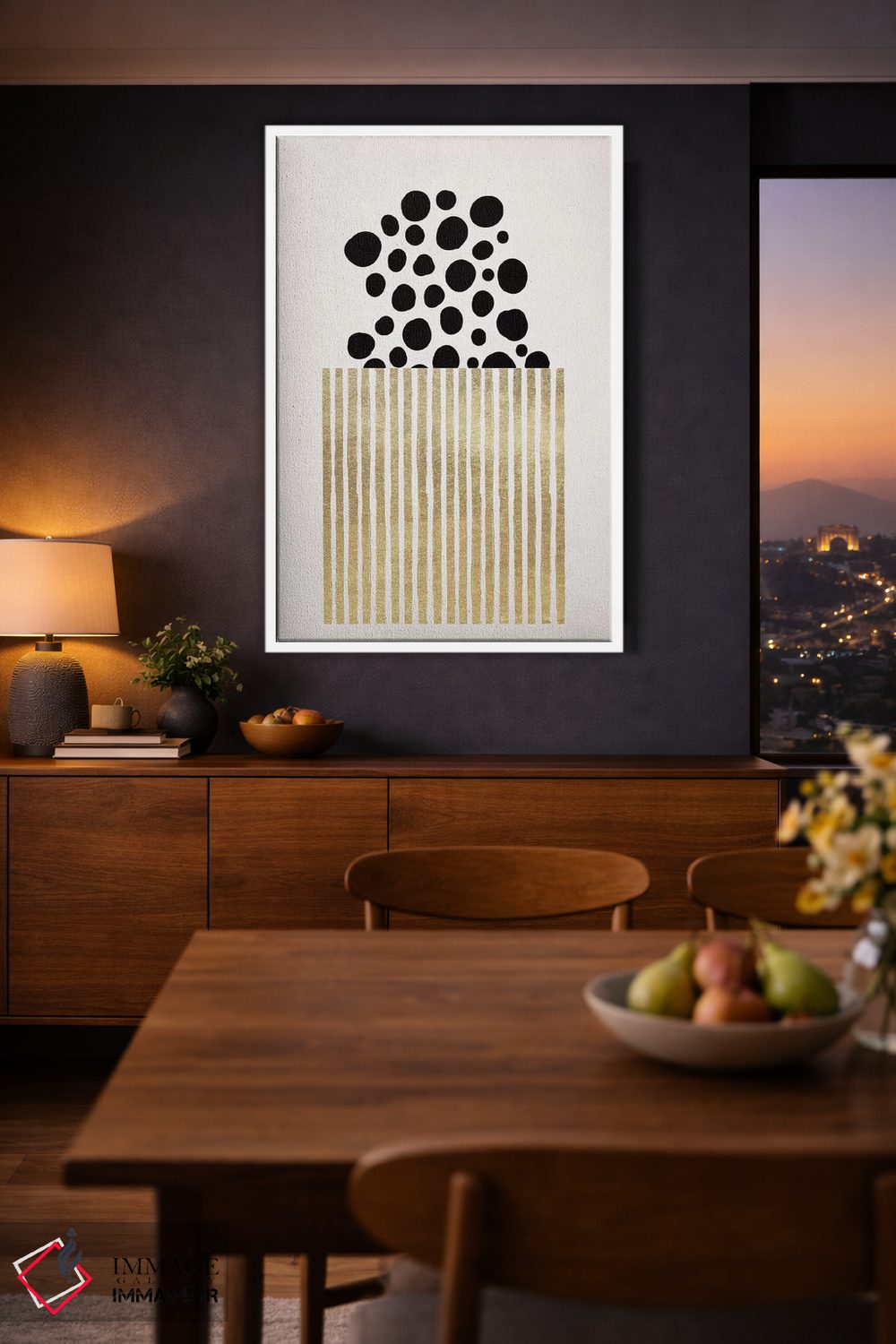 تابلو مینیمال پاپ کورن اثر کوبیستیکا - D2W